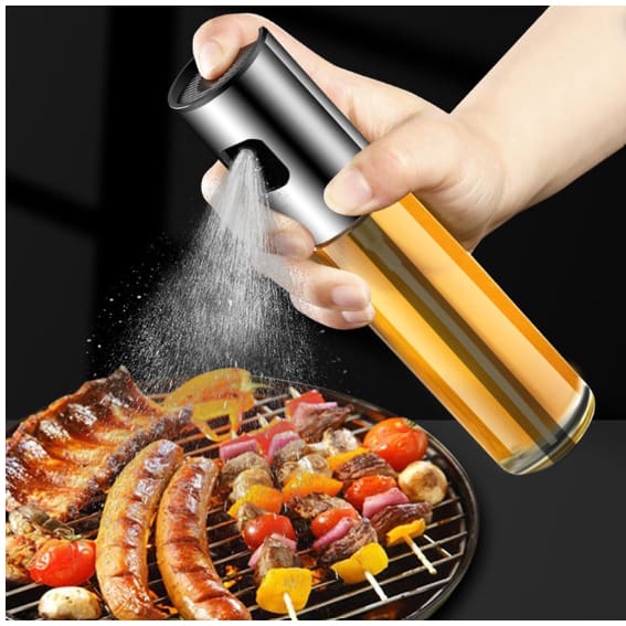 Pulverizador de Azeite Spray 100ml | Borrifador de Óleo Culinário para Air Fryer, Saladas e Churrasco
