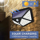 2/3/5 Luminária Solar 100 Led Com Sensor Prova D'Água Refletor Solar Parede Luz Led Solar Luminaria para Jardim Solar