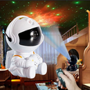 Mini Projetor De Luz Noturna Estrela De Astronauta Decoração Para Galáxia Luz De Luminaria Girado Céu Estrelada