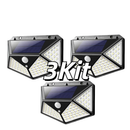 Kit Luminária Solar 100 LEDs com Sensor de Movimento