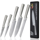 Lumai Conjunto 5 Facas de Cozinha Original Zurich Aço Inox Legitimo Profissional Kit Chef Santoku