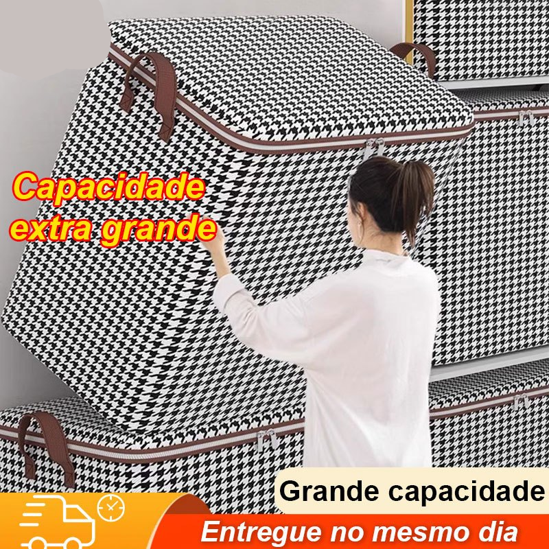 155L/180L/195L Caixa Multifuncional De Armazenamento De Grande Capacidade Para Colchas E Roupas Domésticas