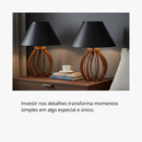 Kit 2 unidades Abajur La Finesse Cupula - Luminária Para Decoração Quarto e Sala