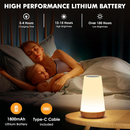Luz Noturna De Controle Remoto Com Toque De Recarregável Luminária de 13 cores